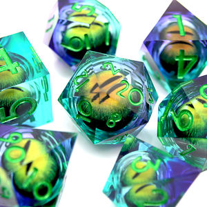 Pour Logo personnalisé <span class=keywords><strong>RPG</strong></span> D20 donjons et dragons polyédriques à 20 faces D & D <span class=keywords><strong>jeu</strong></span> <span class=keywords><strong>de</strong></span> dés à œil roulant avec matériau en résine - Product Image 5