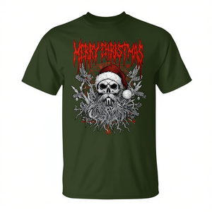T-shirt de Noël Heavy Metal Santa, design parodie Death Metal, taille adulte unisexe - Product Image 2