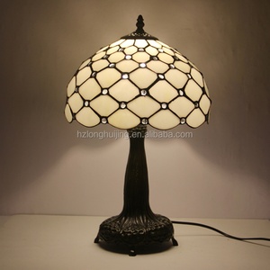 LongHuiJing 30CM Tiffany <b>Table</b> Lamp Grass Lampshade Bedroom <b>Bedside</b> Lamp Creative Fashion Retro <b>Table</b> Lamps - Product Image 1