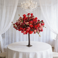 Arbre de roses artificiel en soie, rose artificielle rose pour décoration de table, mariage, Pâques, taille personnalisée