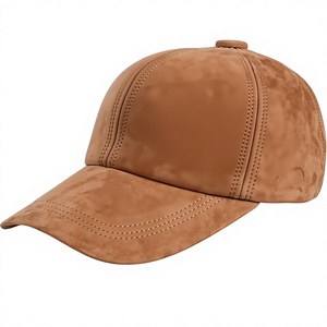 หมวกเบสบอลหนังปรับได้แบบขายส่ง สีน้ำตาลคลาสสิก หมวกกีฬา - Product Image 1