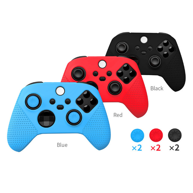 TYX-0626 Protective Soft Shell Case for Series S/X Controller Silicone Skin Cover in Black/Red/Blue