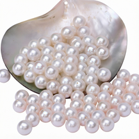 Perles d'eau douce naturelles de qualité supérieure, blanches, rondes, semi-percées, de 0,8 mm, pour la fabrication de bijoux