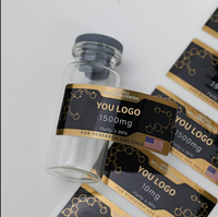 Étiquettes autocollantes personnalisées de qualité industrielle pour flacons de peptides, étiquettes imperméables pour petites bouteilles de 3 ml, 10 ml, 20 ml pour flacons d'émulsion
