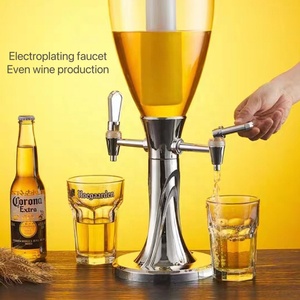 Distributeur de bière LED portable de haute qualité 3L, tube à glace or/argent, 2 robinets, tour à bière LED, distributeur de jus de qualité alimentaire - Product Image 4