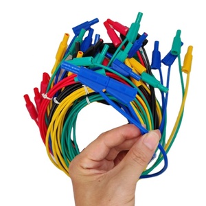 60cm 100cm 200cm fiche banane cordon de <span class=keywords><strong>Test</strong></span> 4mm empilable laboratoire pour câble de <span class=keywords><strong>Test</strong></span> en caoutchouc souple PVC isolation fil de cuivre laboratoire - Product Image 1
