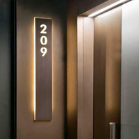 Letreros Electrónicos LED de Alta Calidad para Números de Puerta de Hoteles y Negocios, Letreros Luminosos para Puertas de Hoteles, Empresas y Hospitales
