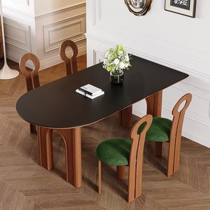 <span class=keywords><strong>Mesa</strong></span> de <span class=keywords><strong>Comedor</strong></span> de <span class=keywords><strong>Madera</strong></span> <span class=keywords><strong>Maciza</strong></span> de Estilo Francés de <span class=keywords><strong>Segunda</strong></span> <span class=keywords><strong>Mano</strong></span>, Forma Semicircular para Apartamentos Pequeños - Product Image 2