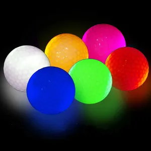 एलईडी गोल्फ की गेंद कस्टम गोल्फ की गेंद रात उपयोग चमकदार गोल्फ की गेंद