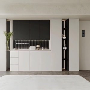 2025 New Design Modern Wine Glass Wine Cabinet with Steel Frame Shelf Cabinet - Product Image 2