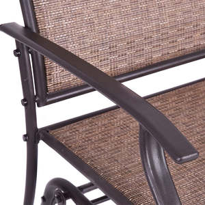 Chaise berçante en aluminium de <span class=keywords><strong>double</strong></span> siège traditionnel de jardin extérieur métal imperméable - Product Image 6