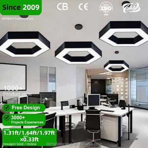 Lampadario a Soffitto LED Moderno Creativo Quadrato in Ferro AC Altezza Regolabile Protezione Occhi Alta Luminosità Nero per Casa - Product Image 1