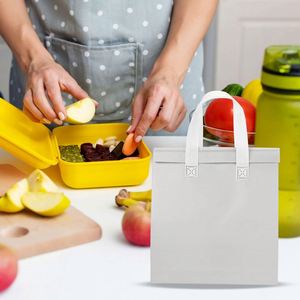 Custom Restaurant Dessert Oil Proof Waterproof Non-Woven Insulation Tote Takeaway Bags Food Packaging - Product Image 6