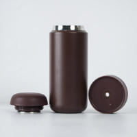 Tasse à café moderne 16oz avec couvercle et paille, en acier inoxydable 304 à double paroi, tasses isothermes