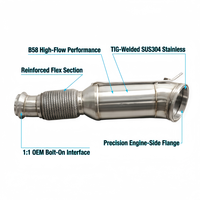 Tuyau d'échappement haute performance en acier inoxydable B58 pour BMW Séries 2/3/4 M240i M340i M440i G20 G21 G22 G23 G26 G42