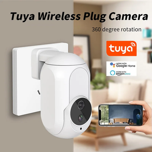Caméra de surveillance intérieure Tuya Plug 350° 1080P avec rotation à distance, vision nocturne infrarouge, Pan-Tilt et Cloud IP pour la sécurité domestique - Product Image 2