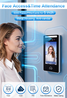 Sistema de Control de Acceso a Puertas con Reconocimiento Facial y de Palma de la Mano de 5 Pulgadas, Sistema de Control de Asistencia con RFID/NFC, Intercomunicador SIP, Nube/WiFi