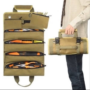 Promotion Durable Electrician Thickened Oxford Cloth Hardware Tool With Zipper Closure New <b>Roll</b> <b>Bag</b> Canvas Material - Product Image 2