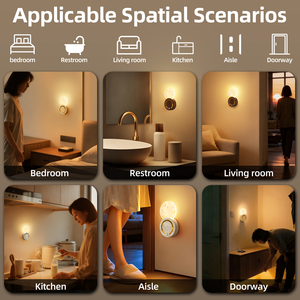 Lampada da Parete Smart Nordic Moderna Ricaricabile USB con Sensore di Movimento Wireless Magnetica LED per Interni - Product Image 5