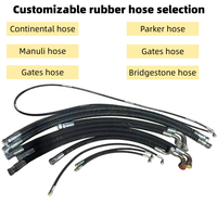 Kit de conduites hydrauliques pour marteau brise-roche de chargeuse-pelleteuse, compatible avec les excavatrices JCB3CX3DX4CX CAT420D CAT416, y compris les flexibles de conduite hydraulique