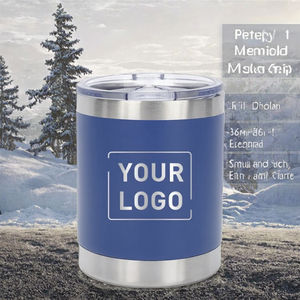 Gobelet isotherme à double paroi en acier inoxydable de 10 oz avec logo personnalisé, revêtement en poudre, pour les cadeaux d'affaires - Product Image 3