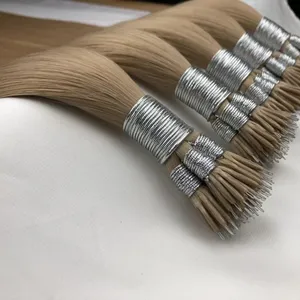 Grosir kawat besi Nano Bead/Nano Link/Nano ujung rambut manusia ekstensi halus lurus sebelum terikat cincin Nano Remy ekstensi rambut
