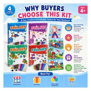 Kit d'art en feuille DIY écologique, autocollants en EVA pailletés, créatures de la forêt, activité créative, cadeau d'anniversaire pour enfants - Product Image 2