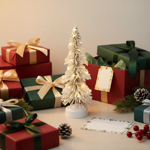 SANWEI Cây giáng sinh nhỏ mới với đèn trang trí dạ quang cửa sổ truy cập trang trí cảnh giáng sinh - Product Image 2