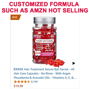 Etiqueta privada 40 piezas cuidado del cabello orgánico Softgel aceites esenciales vitamina E C suplementos sin enjuague nutritivo crecimiento del cabello - Product Image 5