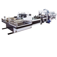 Plieuse-colleuse automatique de carton pour boîtes en papier, machine de pliage et de collage automatique de boîtes