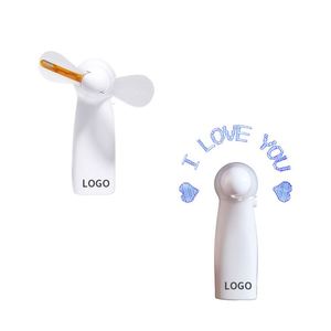 Ventilador de Mano LED Personalizado con Mensaje y Logotipo, Mini, Portátil, con Luces Intermitentes, para Regalos Promocionales - Product Image 2