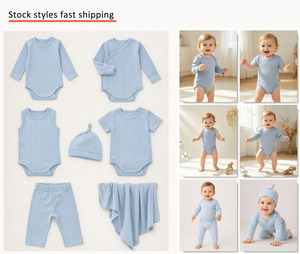 Combinaison bébé en coton côtelé pointelle de qualité supérieure, manches longues, style kimono, douce, pour nouveau-né, pour toutes les saisons - Product Image 5