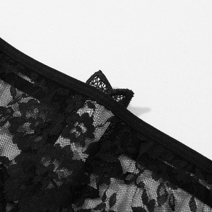 Ropa Interior de Encaje de Cintura Baja y Alta Elasticidad para Mujer, Diseño Floral, Tres Colores Disponibles, OEM ODM, <span class=keywords><strong>Tanga</strong></span> Sexy para Damas - Product Image 4