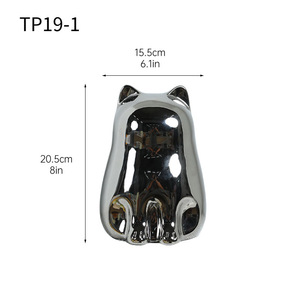 Porta Fazzoletti in Porcellana Bianca a Forma di Gatto, Moderno <span class=keywords><strong>e</strong></span> Minimalista, Decorazione Creativa per Soggiorno <span class=keywords><strong>e</strong></span> Scrivania - Product Image 6