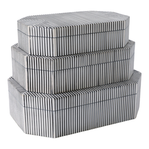 Scatole Decorative Ottagonali per Gioielli con Coperchio, Set Moderno di Contenitori Organizzatori per la Casa - Product Image 5