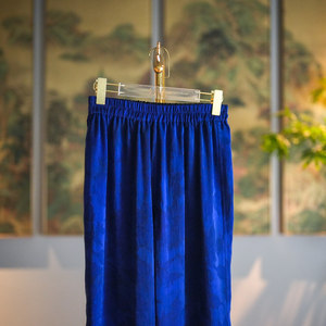 <span class=keywords><strong>Pantalon</strong></span> long décontracté en soie Xiangyun de style <span class=keywords><strong>chinois</strong></span> pour <span class=keywords><strong>femme</strong></span>, ample et fluide, <span class=keywords><strong>pantalon</strong></span> en soie polyvalent de style Zen 5339 - Product Image 2