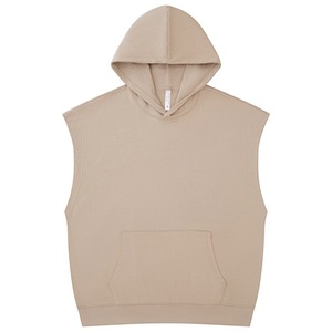 Vente en gros Sweat à capuche sans manches pour hommes, surdimensionné, vêtements de loisirs de couleur unie - Product Image 1