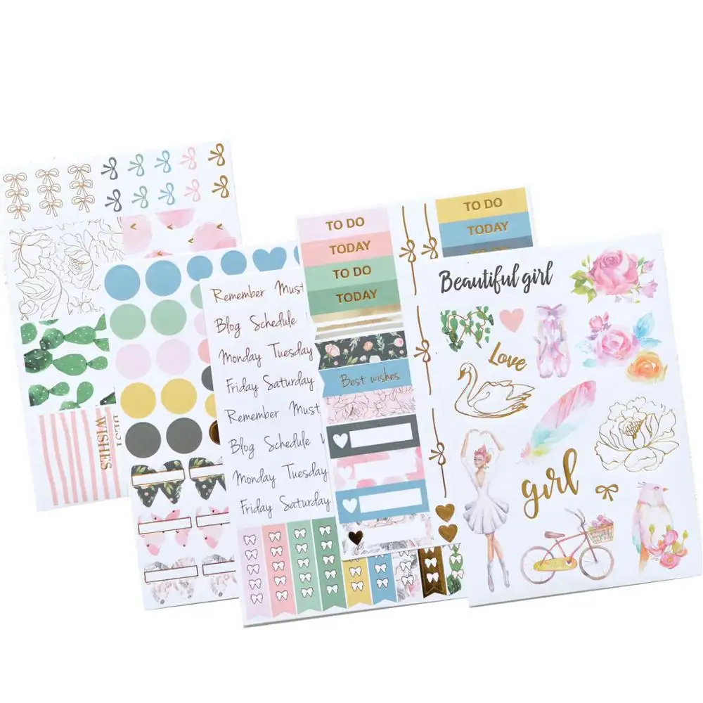 Month Daily sticker Weekly Planner Stickers as scrapbook kit