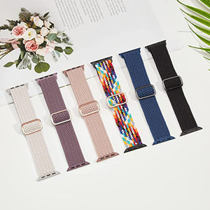 <span class=keywords><strong>Bracelet</strong></span> de montre en nylon personnalisé de la série de luxe pour <span class=keywords><strong>Apple</strong></span> <span class=keywords><strong>Watch</strong></span> Ultra 49mm 44 41 38mm <span class=keywords><strong>Bracelet</strong></span> élastique à boucle tressée - Product Image 2