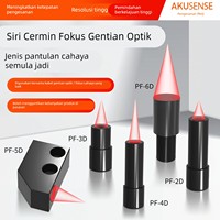 AKUSENSE PF-2D Lensa Sensor Serat Optik Sudut Pandang 11 Derajat 0.1ms Respon Cepat Tipe Refleksi Difus Sinar dengan Sekrup Tetap
