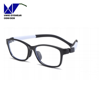 Lunettes optiques rectangulaires TR90 personnalisées OEM, anti-lumière bleue, pour enfants et adolescents, taille 50-15-125, logo personnalisé, MOQ 10 pièces