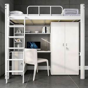 <span class=keywords><strong>Lit</strong></span> mezzanine de jeu de qualité supérieure, moderne, gain de place, taille extra-large, avec bureau informatique intégré pour salle de jeux adulte - Product Image 2