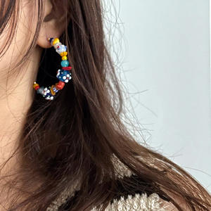 Boucles d'oreilles en forme de fleur en cristal pour femmes, style bohème, bijoux à porter au quotidien - Product Image 3