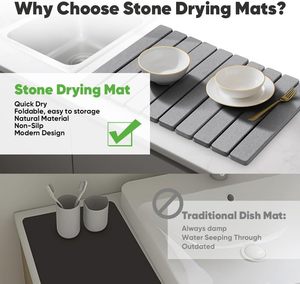 Alfombrilla de Baño de Tierra de Diatomeas Ecológica, Súper Absorbente y Antideslizante, Alfombrilla de Diatomita Tallada para Cocina - Product Image 4