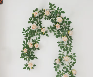 Rose <span class=keywords><strong>grimpante</strong></span> artificielle en soie <span class=keywords><strong>de</strong></span> haute qualité, 1,9 m, suspendue, faite à la main, fleurs douces roses, rouges et blanches pour la décoration <span class=keywords><strong>de</strong></span> la maison, du jardin et des mariages - Product Image 6