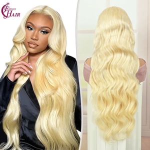 FH Top Quality 613 Vietnamese 100% Human Hair Wig <b>13x6</b> Transparent <b>Lace</b> Body Wave Wig Blonde <b>Frontal</b> <b>Lace</b> Wig - Product Image 1