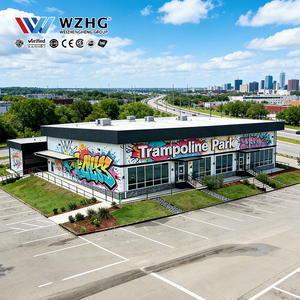 Indoor Trampoline Arena Steel Building 50m Length Wind Resistant Reliable Clear Span Strong <b>Frame</b> Weatherproof - Product Image 1