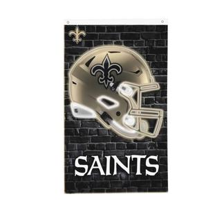 Drapeau de maison durable pour l'extérieur New <span class=keywords><strong>Orleans</strong></span> Saints 3 x 5 avec œillets, bannière de drapeau d'équipe sportive, décoration murale intérieure - Product Image 4