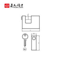 Wholesale Heavy Duty Safety Gate Lock High Quality Precision Protection Durable Iron Rectangular Type Padlock