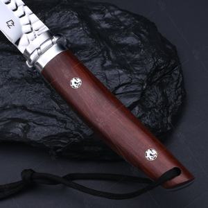 Cuchillo de cocina de hoja fija de acero inoxidable con mango de madera Sour Twig, cuchillo para deshuesar y filetear pescado de grado DIY - Product Image 1